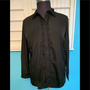 NWOT NYDJ Black Button Down Blouse XL